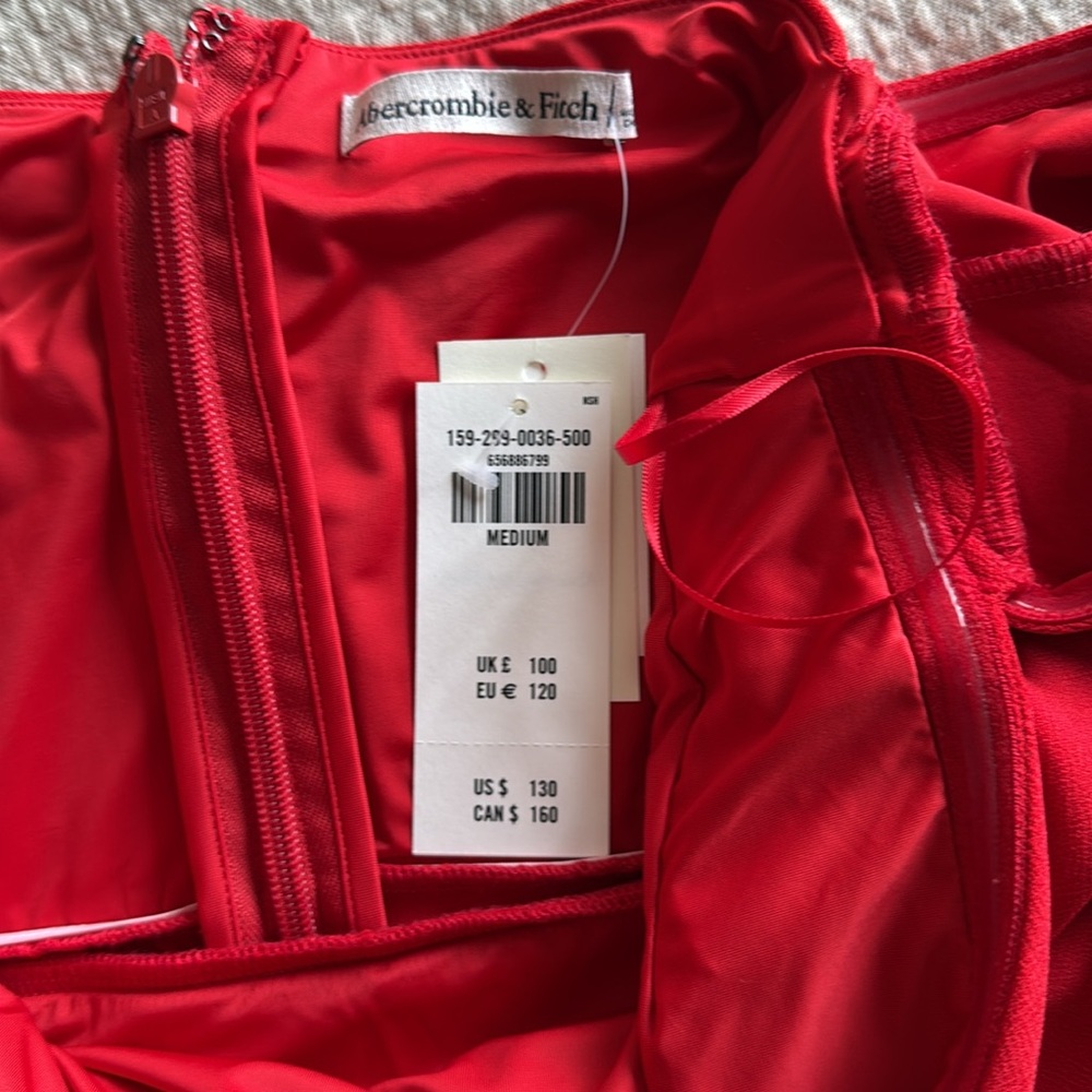 Abercrombie & Fitch Red Midi Dress - Picture 3 of 3